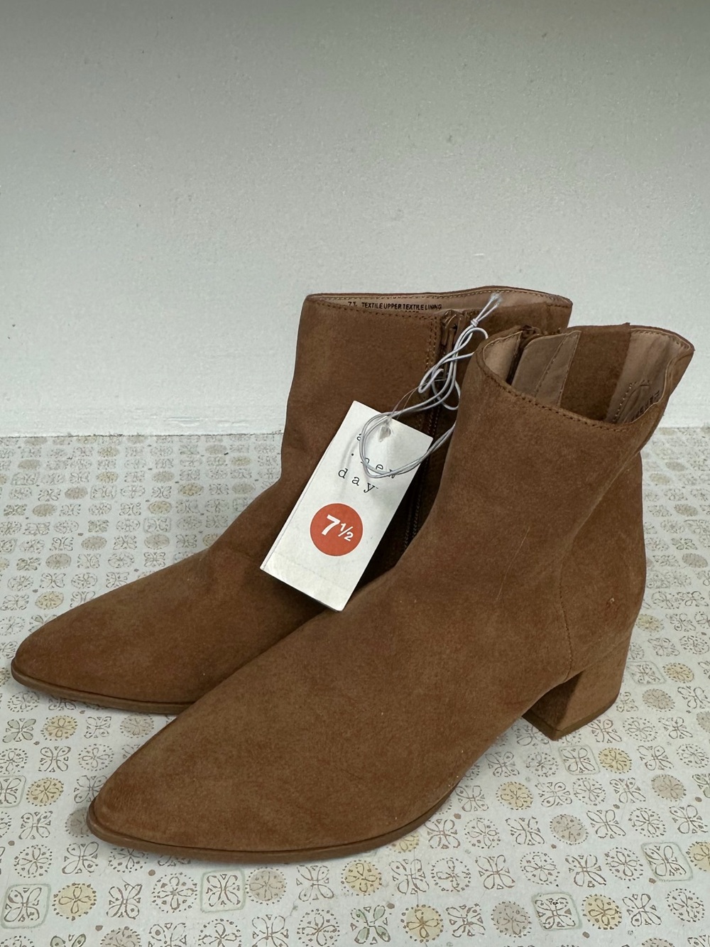 Brown Suede Ankle Booties